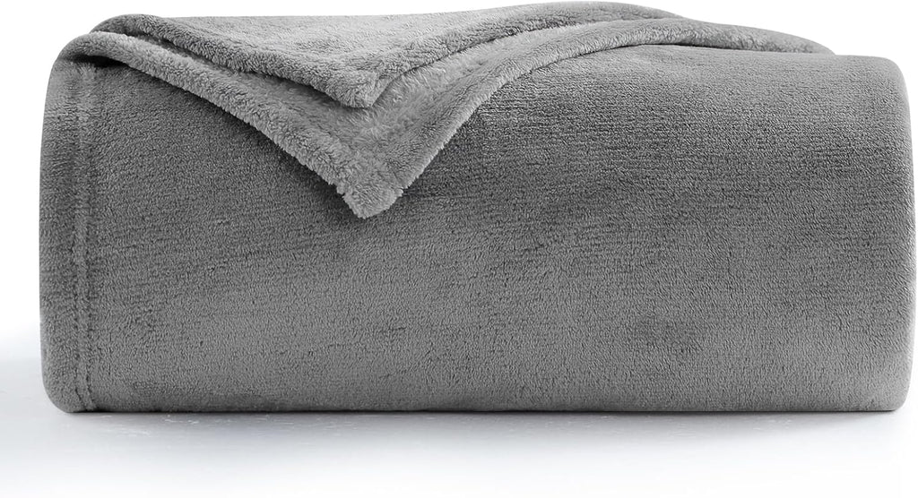 Aisbo Grau Fleecedecke 150 X 200 Cm XL Warme Kuscheldecke Sofaüberwurf