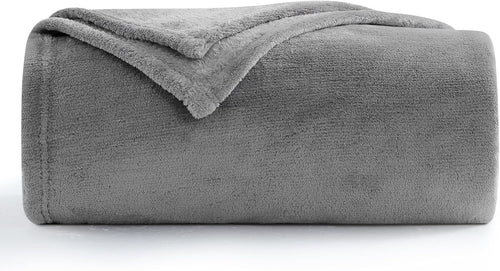 Aisbo Grau Fleecedecke 150 X 200 Cm XL Warme Kuscheldecke Sofaüberwurf