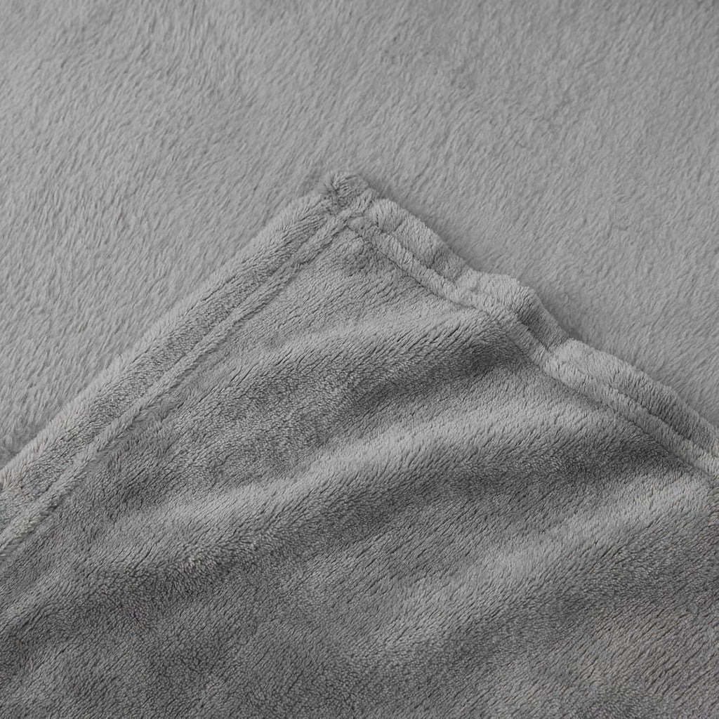 Aisbo Grau Fleecedecke 150 X 200 Cm XL Warme Kuscheldecke Sofaüberwurf
