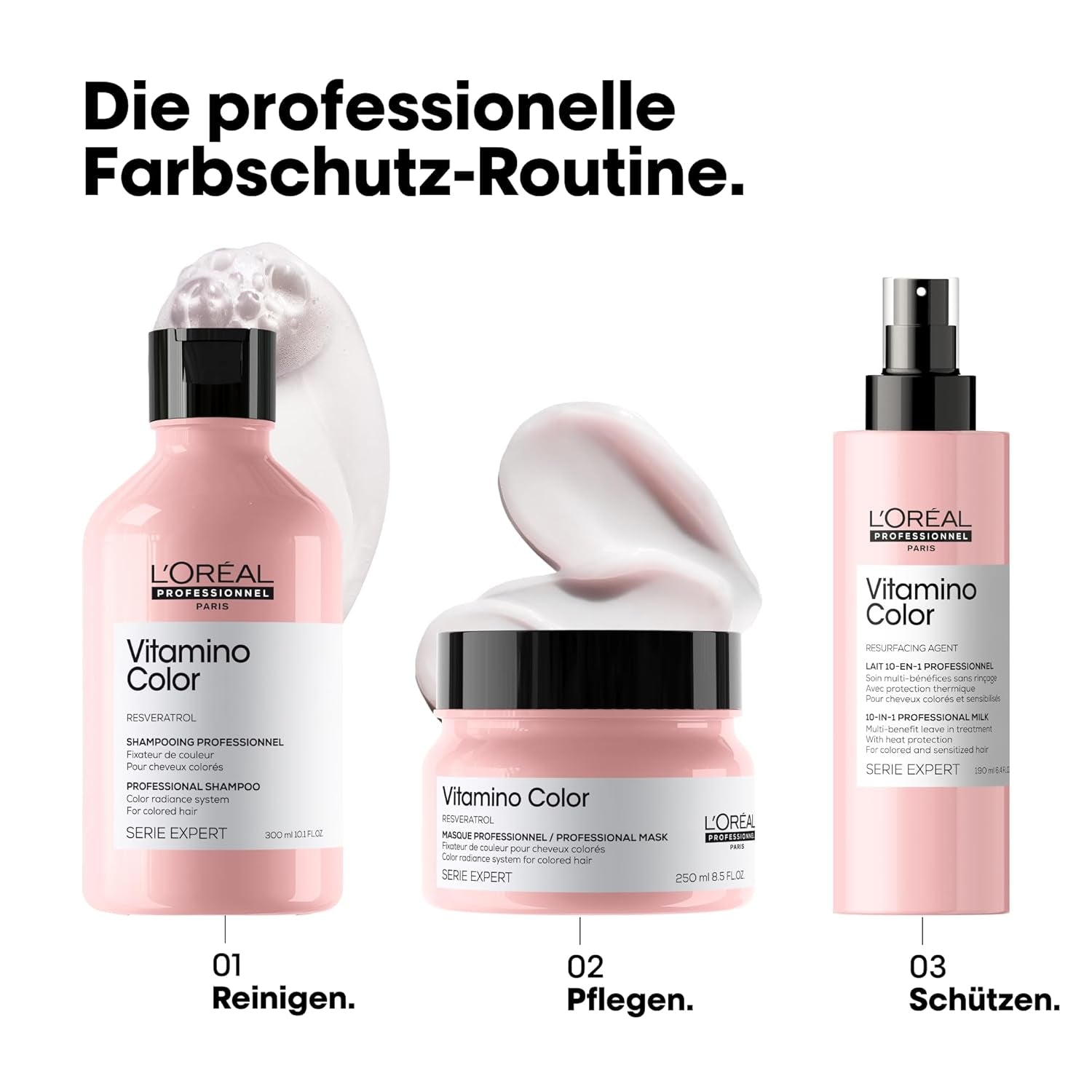 L'Oréal Professionnel Farberhaltendes Leave-In Spray Für Coloriertes Haar, Mit Antioxidantien, Serie Expert, Vitamino Color 10In1 Spray