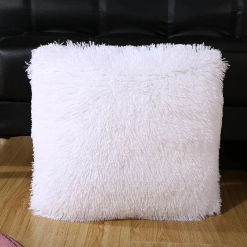 Soft Fur Plush Cushion Cover Pillowcase for Home Decor Pillow Cover Bed Sofa Pillowcases Car Seat Decroative Pillow Covers