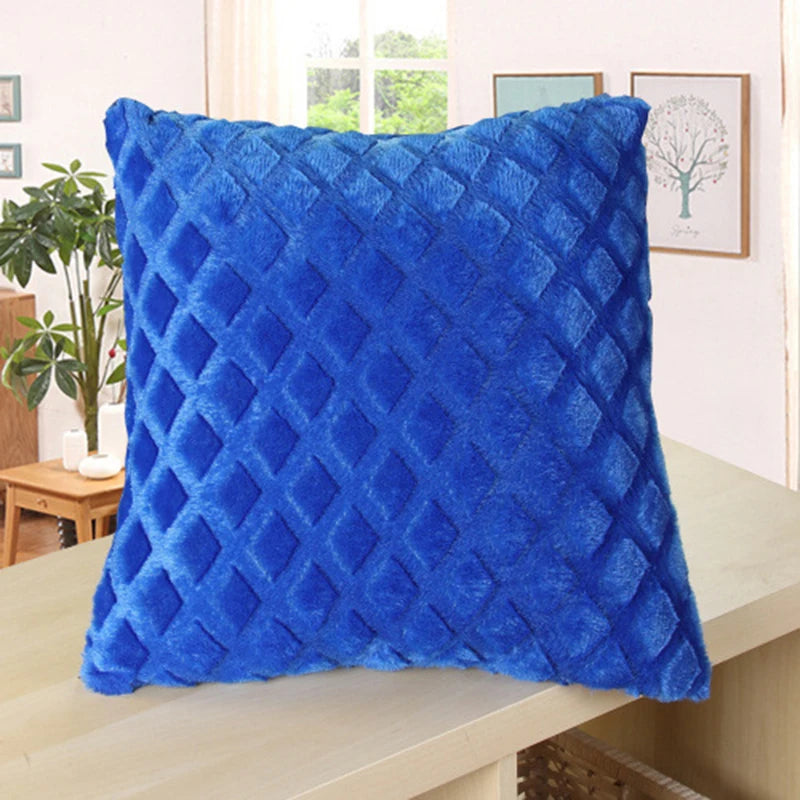 Soft Fur Plush Cushion Cover Pillowcase for Home Decor Pillow Cover Bed Sofa Pillowcases Car Seat Decroative Pillow Covers