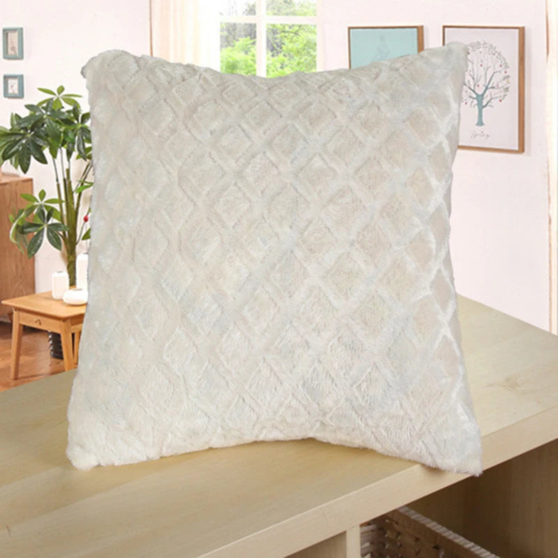 Soft Fur Plush Cushion Cover Pillowcase for Home Decor Pillow Cover Bed Sofa Pillowcases Car Seat Decroative Pillow Covers