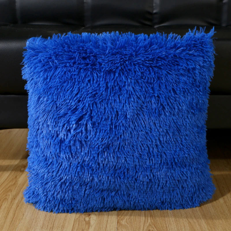 Soft Fur Plush Cushion Cover Pillowcase for Home Decor Pillow Cover Bed Sofa Pillowcases Car Seat Decroative Pillow Covers