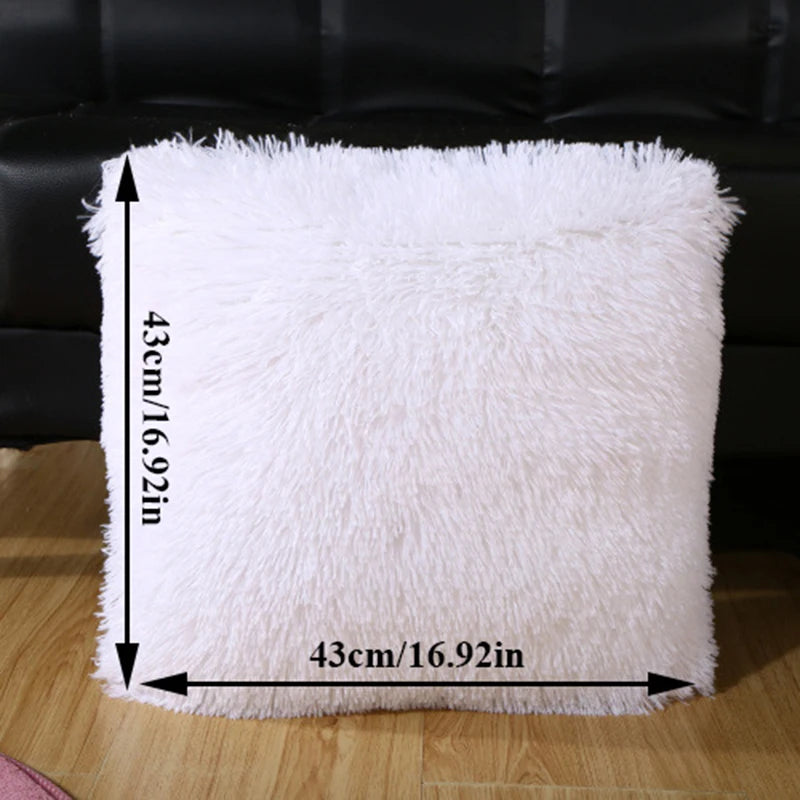 Soft Fur Plush Cushion Cover Pillowcase for Home Decor Pillow Cover Bed Sofa Pillowcases Car Seat Decroative Pillow Covers