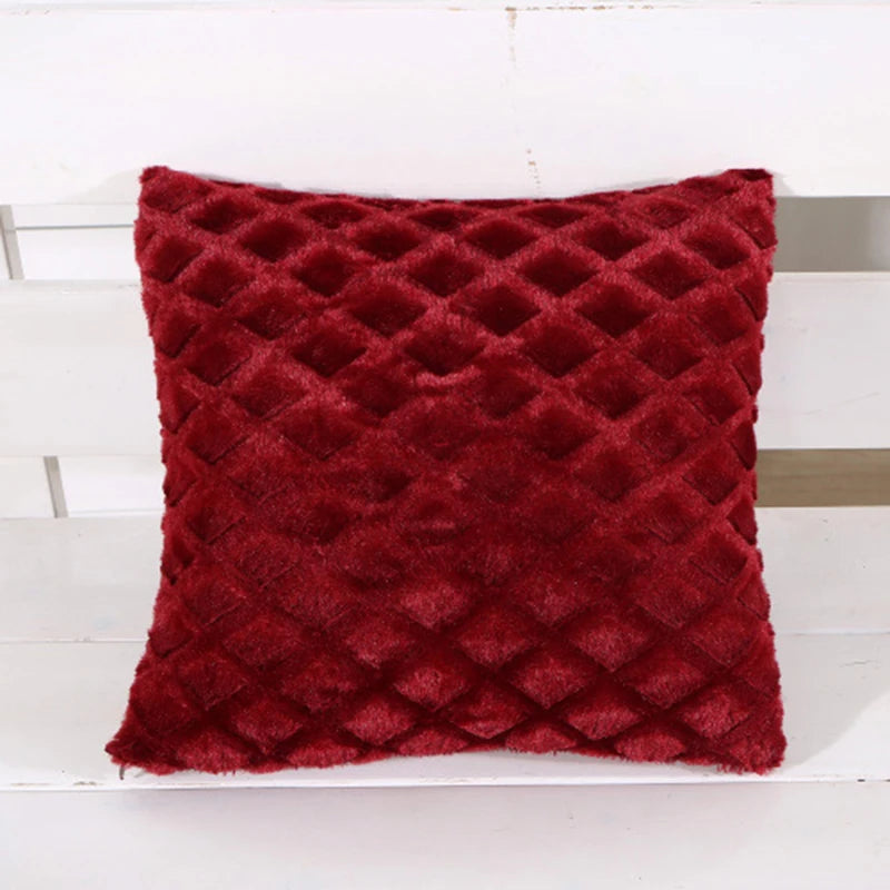 Soft Fur Plush Cushion Cover Pillowcase for Home Decor Pillow Cover Bed Sofa Pillowcases Car Seat Decroative Pillow Covers