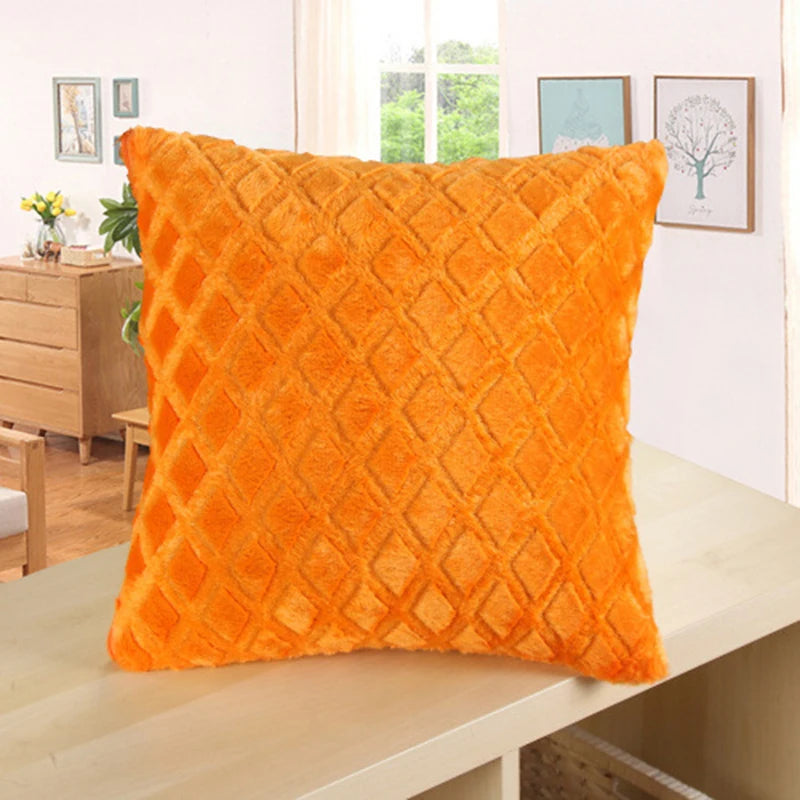 Soft Fur Plush Cushion Cover Pillowcase for Home Decor Pillow Cover Bed Sofa Pillowcases Car Seat Decroative Pillow Covers