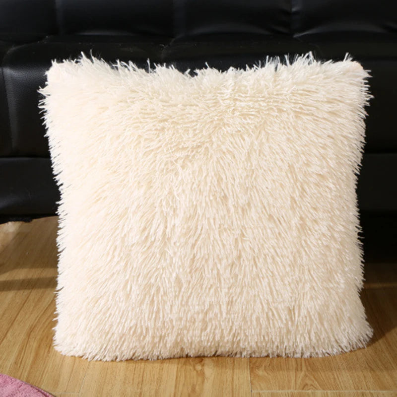 Soft Fur Plush Cushion Cover Pillowcase for Home Decor Pillow Cover Bed Sofa Pillowcases Car Seat Decroative Pillow Covers