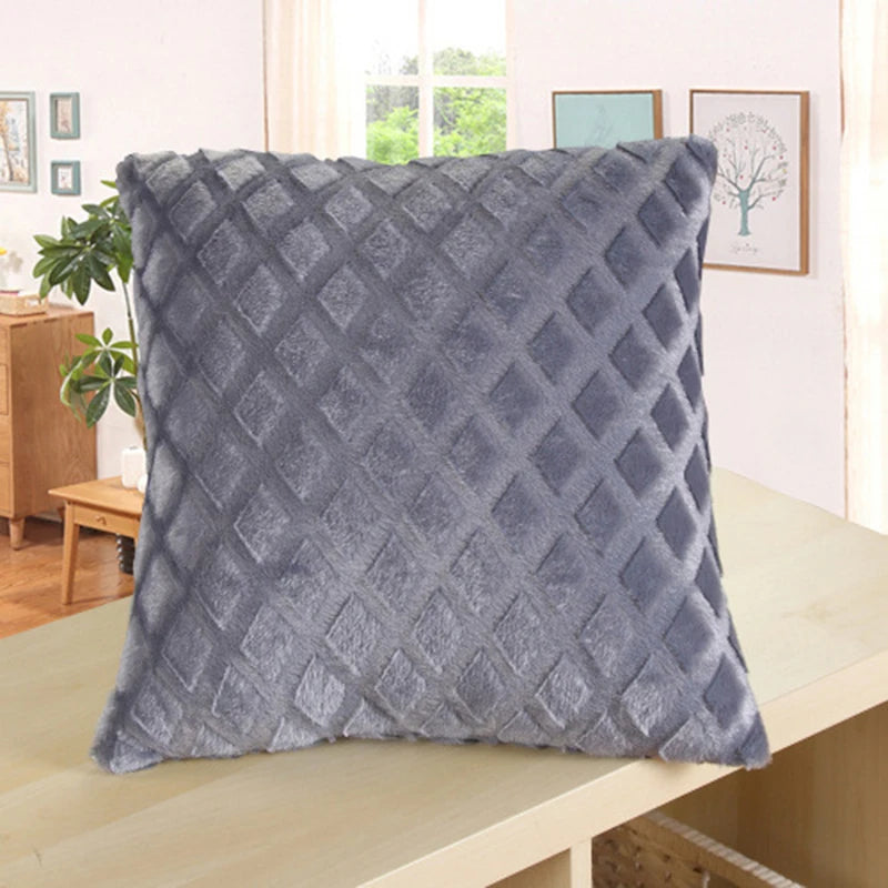 Soft Fur Plush Cushion Cover Pillowcase for Home Decor Pillow Cover Bed Sofa Pillowcases Car Seat Decroative Pillow Covers