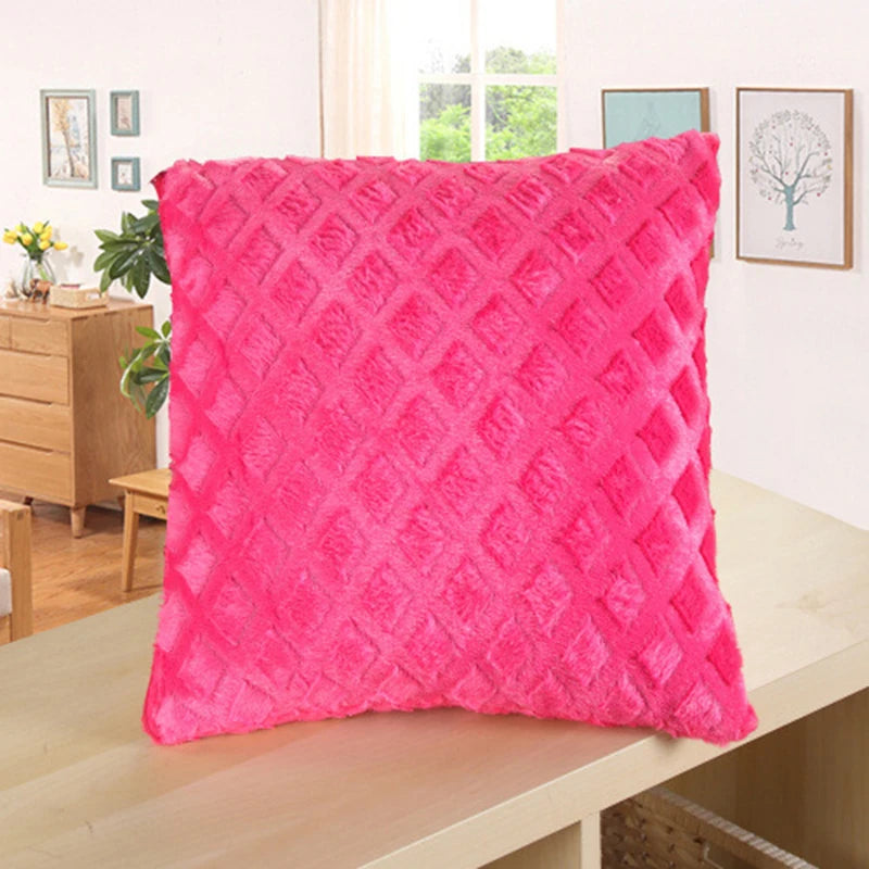 Soft Fur Plush Cushion Cover Pillowcase for Home Decor Pillow Cover Bed Sofa Pillowcases Car Seat Decroative Pillow Covers