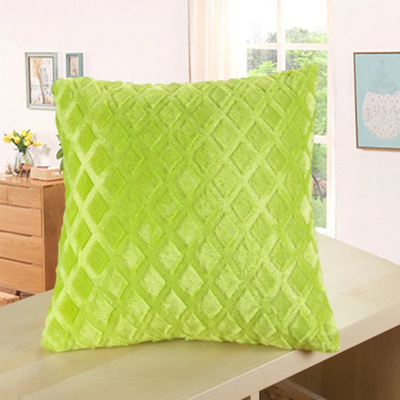 Soft Fur Plush Cushion Cover Pillowcase for Home Decor Pillow Cover Bed Sofa Pillowcases Car Seat Decroative Pillow Covers