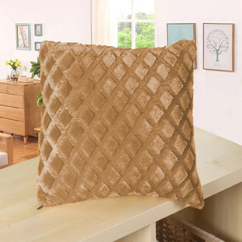 Soft Fur Plush Cushion Cover Pillowcase for Home Decor Pillow Cover Bed Sofa Pillowcases Car Seat Decroative Pillow Covers